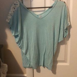 Mint green top